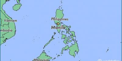 Manila location on world map