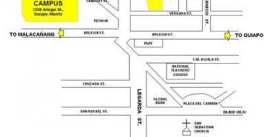 Map of tip manila